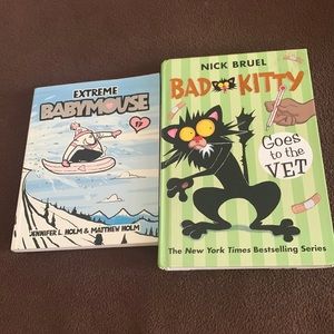 2 Book bundle -extreme baby mouse (paperback) and  bad kitty (hard back)